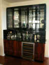Crotch Mahogany & Black Lacquer Bar