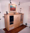 Curved Maple TV Cabinet