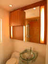 Teak & mirror bath